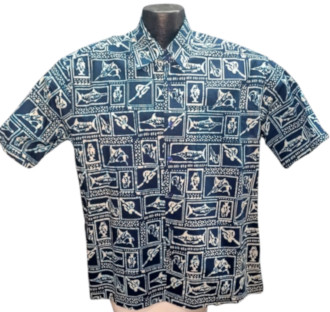 Blue Sportsfishing Hawaiian Shirt by Santiki